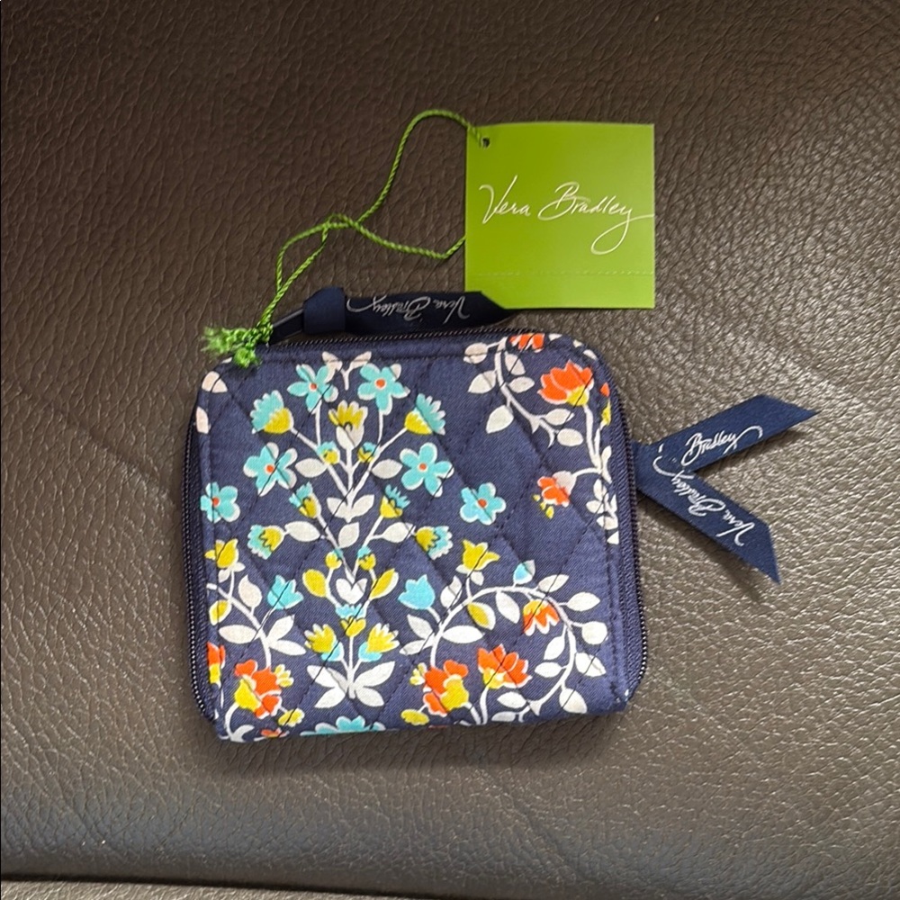 Vera Bradley chandelier floral petite zip wallet